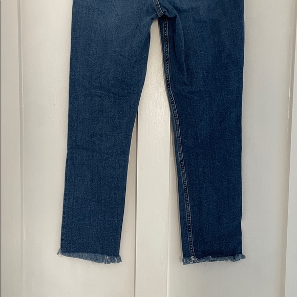 GAP Denim Cigarette High Rise Raw Hem Jeans in Dark Indigo Size 10L / 10 Long - Picture 10 of 14